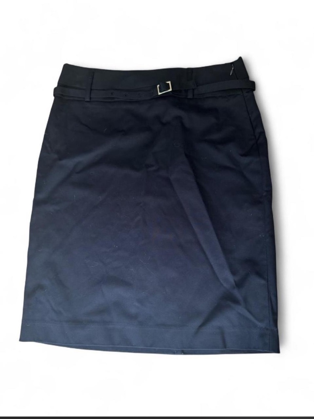 Rafaella Navy Pencil Skirt with Slim Waist Belt